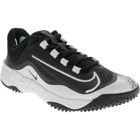 NEW-Nike-Alpha Huarache Elite 4 FastpitchTurf Shoes Black & White-womens Size 11 - Picture 3 of 16